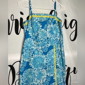 lilly pulitzer jesse romper dress ariel blue lion in sun